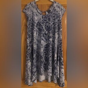 Clara Sun Woo Tunic Sleeveless Navy White Size M